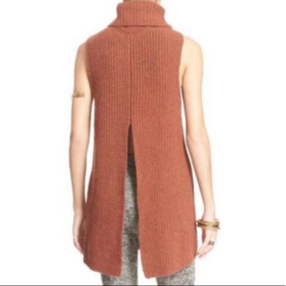 Free People Orange Wool Blend Turtleneck Sweater - Picture 2 of 12